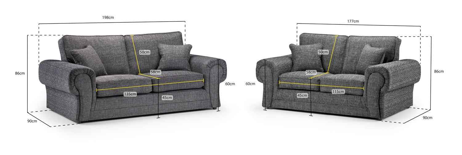 Walton Fabric Sofa Set