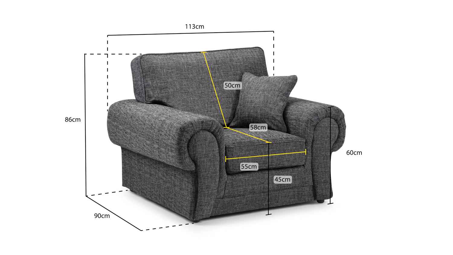 Walton Fabric Sofa Set
