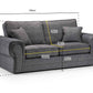 Walton Fabric Sofa Set