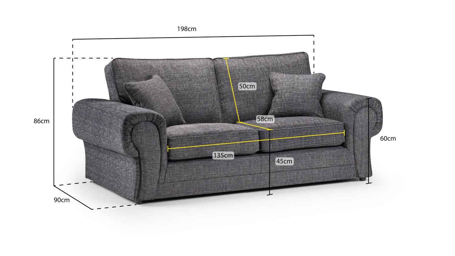 Walton Fabric Sofa Set