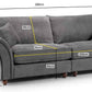 Wasdale Fabric Chesterfield Sofa Set