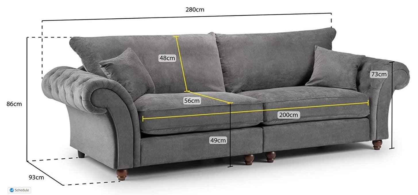 Wasdale Fabric Chesterfield Sofa Set