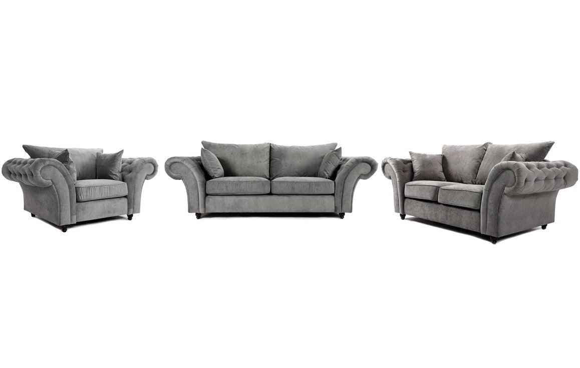 Wasdale Fabric Chesterfield Sofa Set