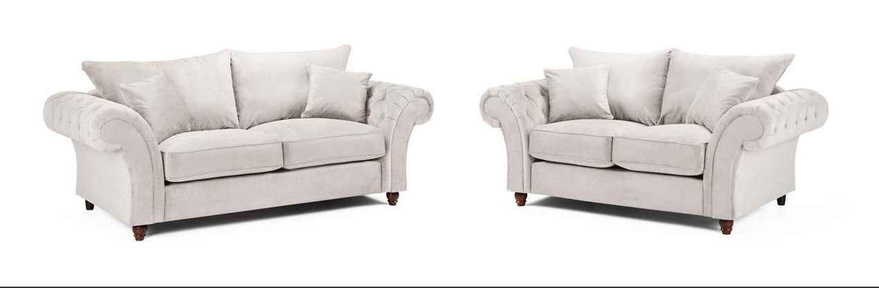 Wasdale Fabric Chesterfield Sofa Set